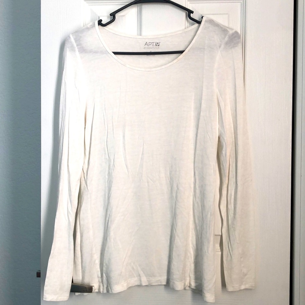 Simple White Long Sleeve Tee